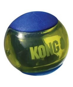 KONG SQUEEZZ ACTION BALL BLUE MEDIUM