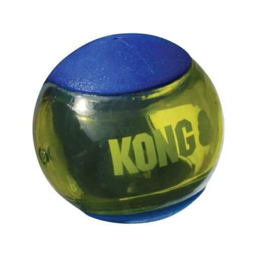 KONG SQUEEZZ ACTION BALL BLUE MEDIUM