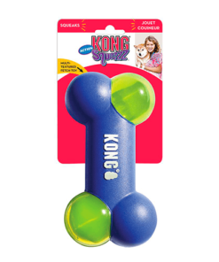 KONG SQUEEZZ ACTION BONE BONE BLUE MEDIUM