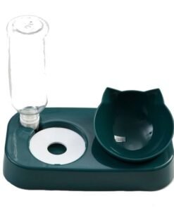 COMEDERO P/GATO C/PLATO Y BOTELLA OMPORTADOR SF