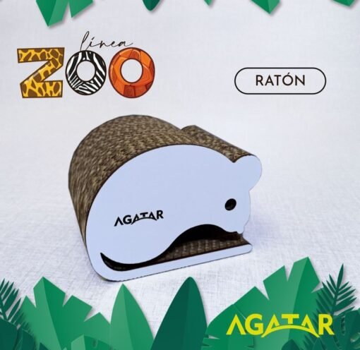 AGATAR RASCADOR CARTON RATON LINEA ZOO