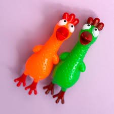 POLLO C/CHIFLE COLORES MEDIANO 25CM