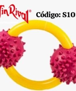 MORDISCO PLASTICO C/ 2 PELOTAS GOMA HT