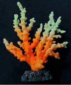 ADORNO SOFT CORAL SILICONA C/PLANTAS 32CM