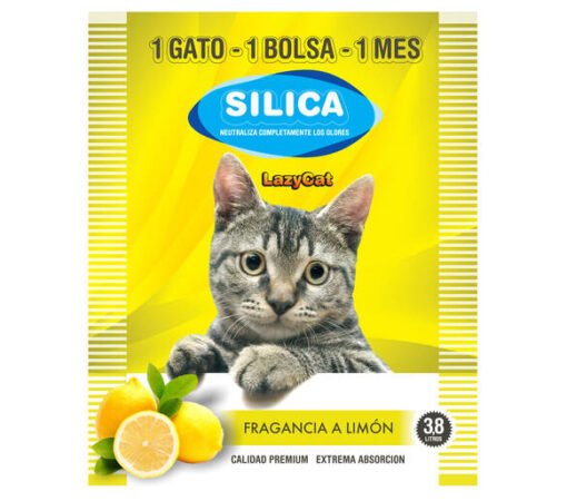 SILICA  LAZY CAT GEL LIMON/LAV 3.8 LT -5% X CAJA