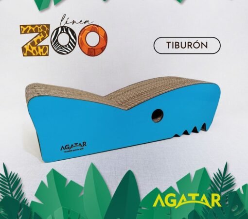 AGATAR RASCADOR CARTON TIBURON LINEA ZOO