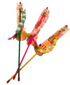 VARITA PLASTICA C/GUSANO DE POMPONES