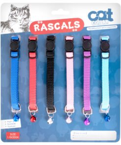 RASCALS PACK 6 COLLARES P/GATO 1.0CMX30CM